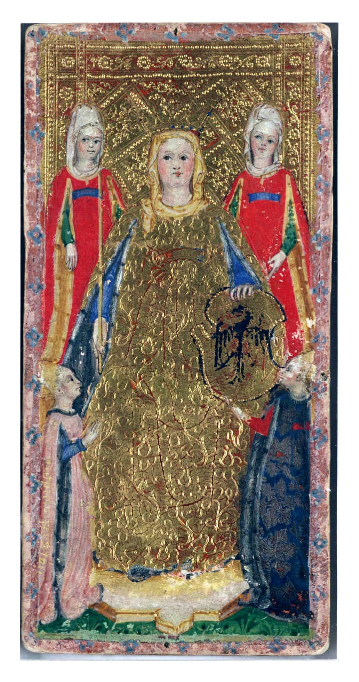 The Empress from the Cary-Yale Visconti tarot, 15th century, Beinecke Library, Yale University